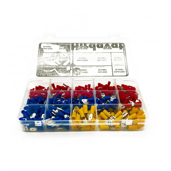 Yarım İzoleli Faston Terminal Seti, Dopdolu Paket 410 Parça - 5