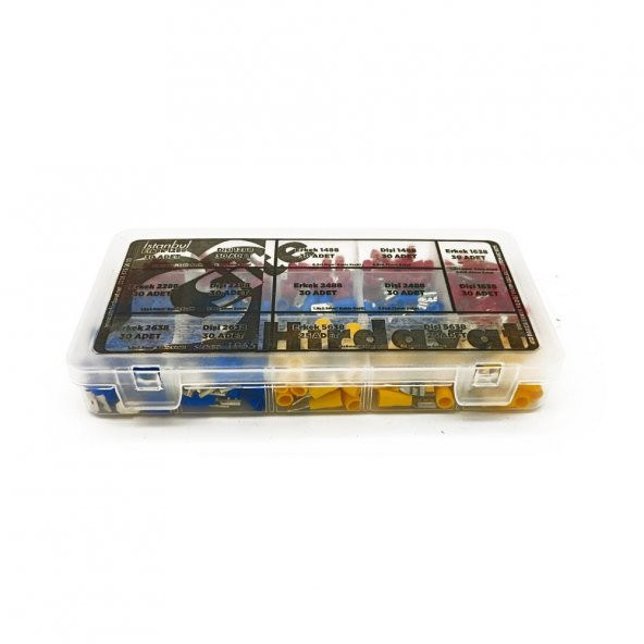 Yarım İzoleli Faston Terminal Seti, Dopdolu Paket 410 Parça - 8