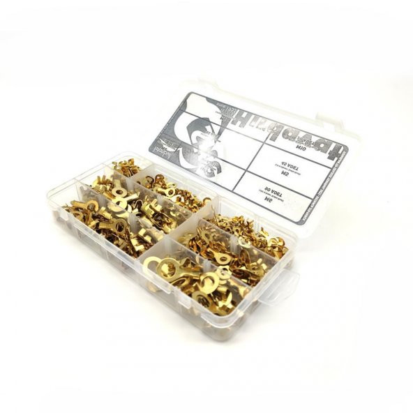 370 Parça İzolesiz Yuvarlak Tip Kablo Ucu Seti - 7