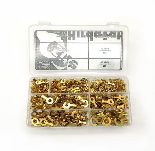 370 Parça İzolesiz Yuvarlak Tip Kablo Ucu Seti - 8