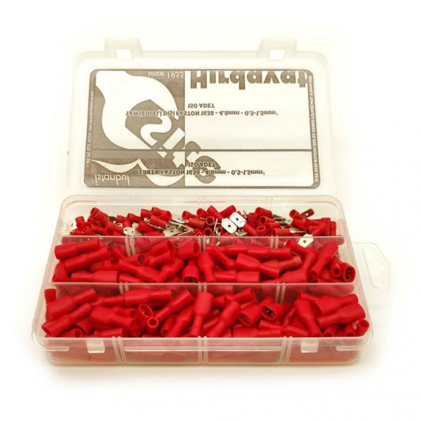 300 Parça Tam İzoleli Erkek ve Dişi Faston 4.8mm - 0.5-1.5mm² - 5