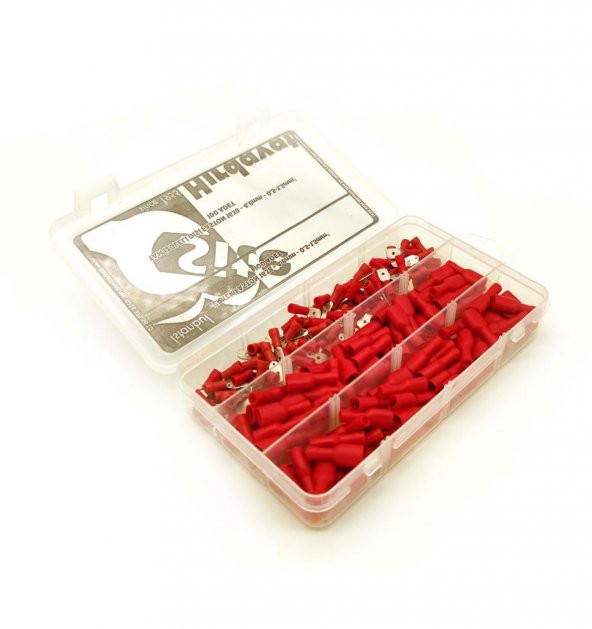 200 Parça Tam İzoleli Erkek ve Dişi Faston 4.8mm - 0.5-1.5mm² - 6