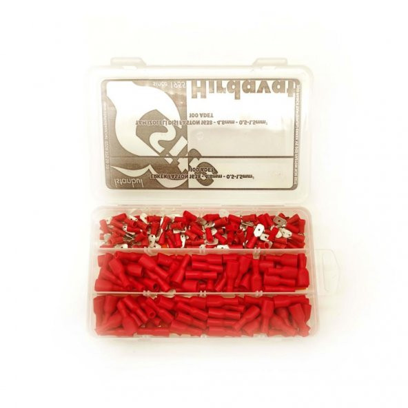 200 Parça Tam İzoleli Erkek ve Dişi Faston 4.8mm - 0.5-1.5mm² - 8