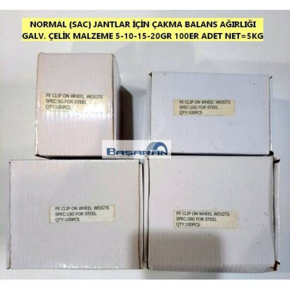 Normal(sac) Janta Çakma Balans Kurşunu Galvanizçelik 5-10-15-20gr