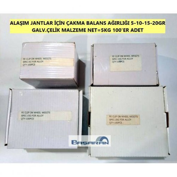 Alaşım Janta Çakmabalans Kurşun Galvanizçelik 5-10-15-20gr - 100 Ad