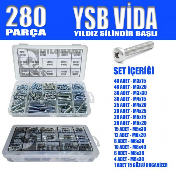 280 Parça YSB Vida Seti