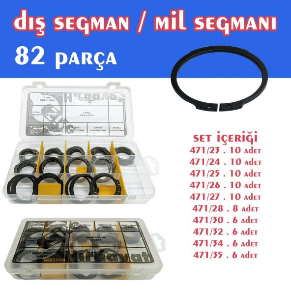 82 Parça Dış Segman Seti