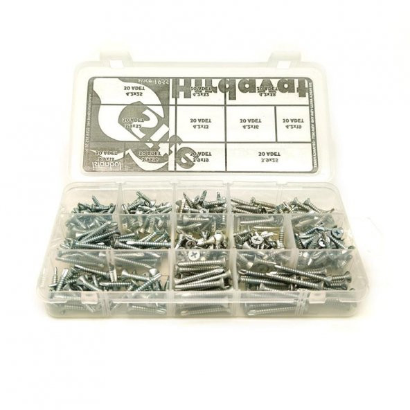 Akıllı Vida Seti - Havşa Başlı, Dopdolu Paket 420 Parça - 6