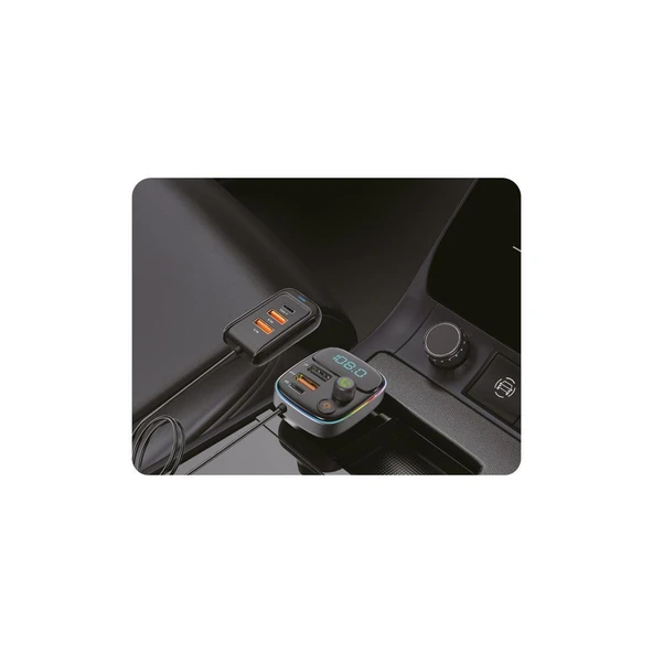 Sunix PD 30W Şarj ve RGB Led Işıklı Araç Modülatörü MDL-17 - 2