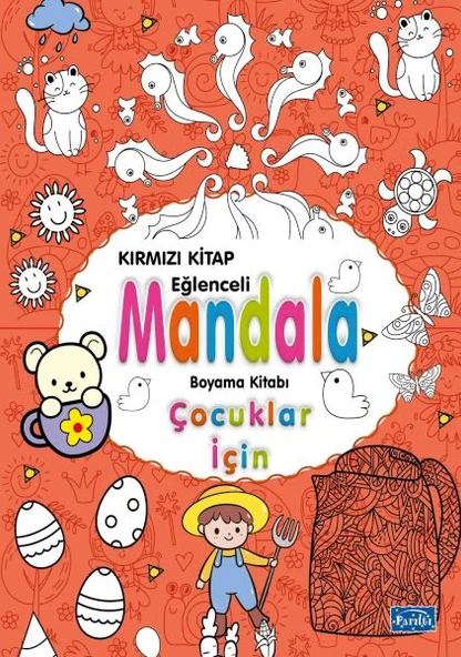 Çocuklar İçin Mandala Kırmızı ürün görseli