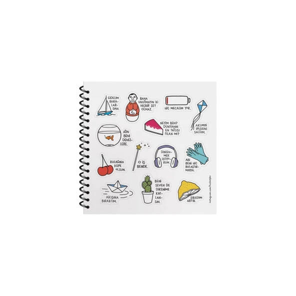 Keskin Color Hisli Şeyler Bağlanamıyorum 16x15 Çizgili Defter - 2