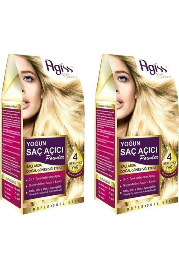 Agis Yoğun Saç Açıcı Powder Besleyici Etkili  Bakım Onarım 2 Paket