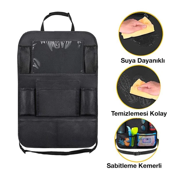 Zhltools Araba Koltuk Arkası Eşya Düzenleyici Organizer Tablet Telefon Tutucu - Resim 2
