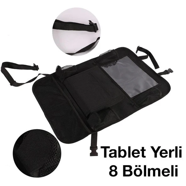 Zhltools Araba Koltuk Arkası Eşya Düzenleyici Organizer Tablet Telefon Tutucu - Resim 3