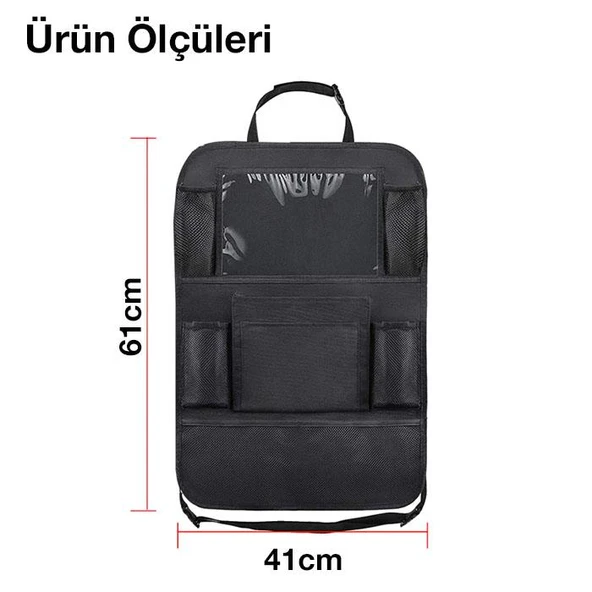 Zhltools Araba Koltuk Arkası Eşya Düzenleyici Organizer Tablet Telefon Tutucu - Resim 7