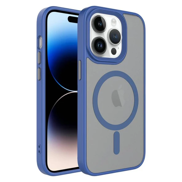 iPhone 12 Pro Max Kılıf Şık Tasarımlı Wireless Şarj Özellikli Flet Magsafe Kapak ürün görseli