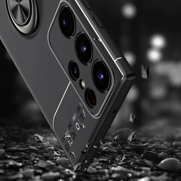 Royal Cover Samsung Galaxy Note 9 Kılıf Yüzüklü Şık Premium Silikon Kapak RCV/Ravel - Resim 3