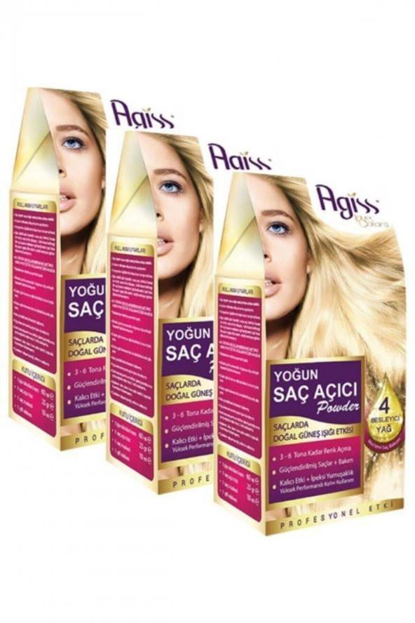 3 Adet Agiss Yoğun Saç Açıcı Powder