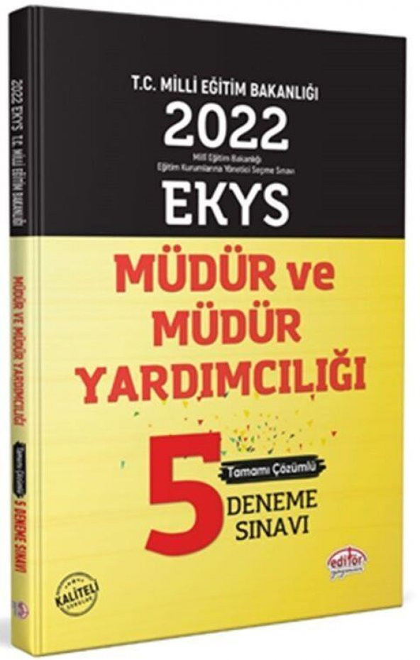 2022 EKYS Müdür ve Müdür Yardımcılığı Tamamı Çözümlü 5 Deneme Sınavı Data Yayınları
