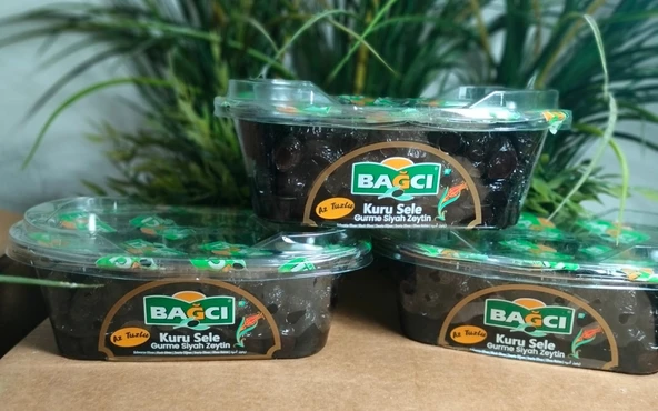 bağcı kuru sele gurme siyah zeytin az tuzlu 400 gr x 3