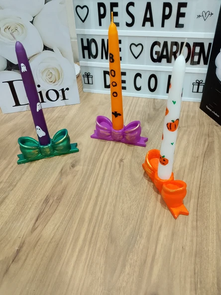 Halloween Şamdan mum seti