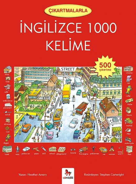 Çıkartmalarla İngilizce 1000 Kelime (500 Çıkartma) ürün görseli