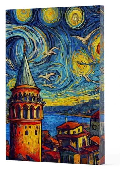 Van Gogh 5 - Galata Çizgili Yan Boyamalı Defter ürün görseli