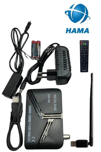 SNRELK -HAMA redline WİFİ DAHİL ÇANAKLI ÇANAKSIZ FULL HD UYDU ALICISI ürün görseli 1