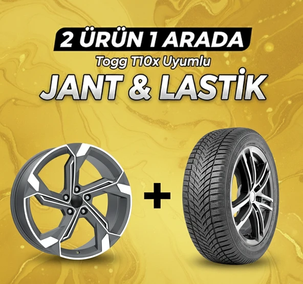 Togg T10x Uyumlu 235/50R19 Dört Mevsim Lastiği 4 Adet Yılı:2025+DY1709 MGMD 19" Jant 4 Adet