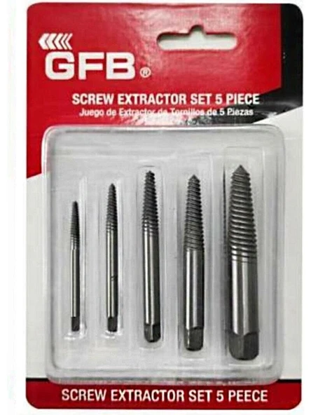 GFB Ters Kılavuz Takımı Kırık Vida Sökme Klavuz Seti (5 Parça) ürün görseli