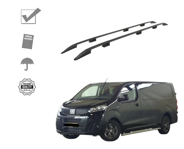 SCUDO COMBİ MİX UZUN ŞASE TAVAN ÇITASI SİYAH  2022 2023 2024 2025 2026 2027 ürün görseli 1