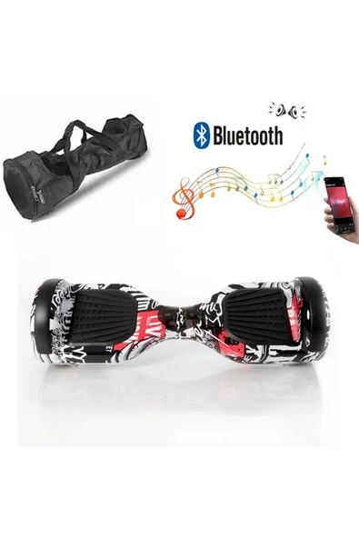 Elektrikli Kaykay Full Ledli Hoverboard Bluetooth Hoparlörlü 6.5 Inch Çanta Hediyeli D06 - Resim 6