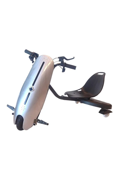 SmartStore Drift Car Elektrikli Kaykay Hoverboard Dirift Kar Cart Kart Scooter Bluetooth - Gri - Resim 4