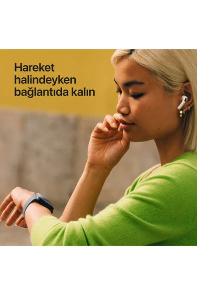 Apple Watch SE 3 GPS, 44mm Gece Yarısı Alüminyum Kasa ve Gece Yarısı Spor Kordon - S/M - Resim 4