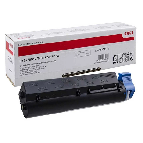 Oki 45807111 B432-B512-MB492-MB562 Siyah Orijinal Toner ürün görseli 1