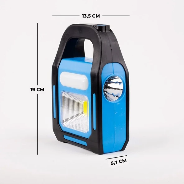 Hs 4014 16W Solar El Feneri 3 Fonksiyonlu 6500K Beyaz - 4