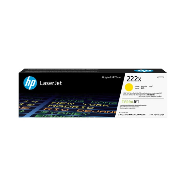 Hp 222X-W2222X Sarı Yüksek Kapasiteli Orijinal Toner ürün görseli