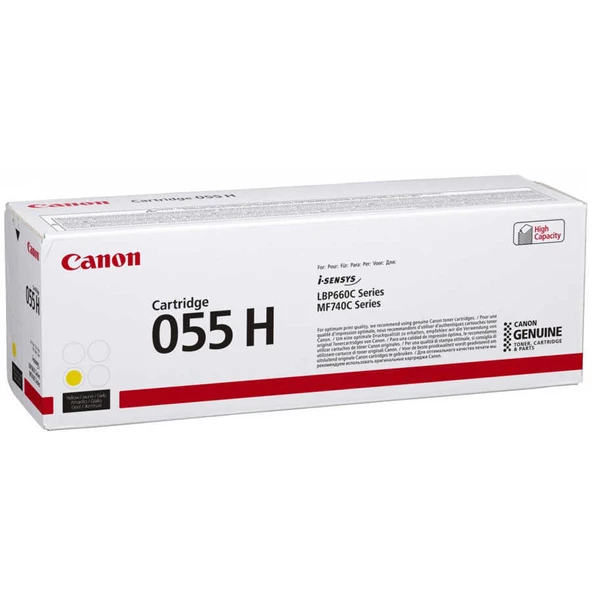 Canon CRG-055H-3017C002 Sarı Yüksek Kapasiteli Orijinal Toner ürün görseli 1