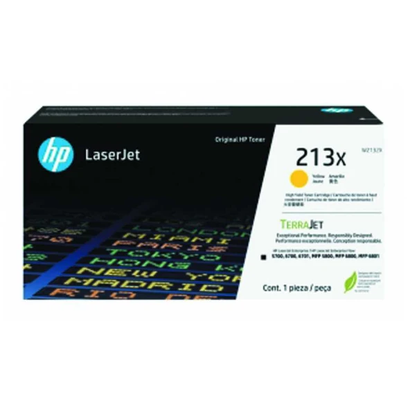 Hp 213X-W2132X Sarı Yüksek Kapasiteli Orijinal Toner ürün görseli
