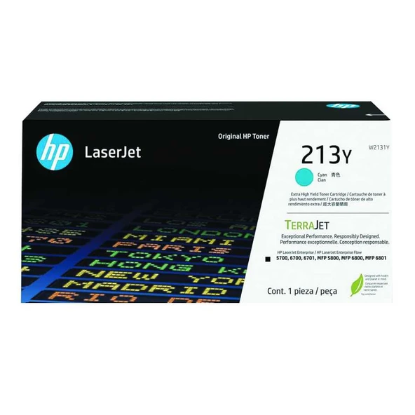 Hp 213Y-W2131Y Mavi Orijinal Toner Ekstra Yüksek Kapasiteli ürün görseli