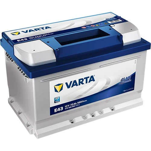 Varta E43 12V 72 Ah 680A Blue Dynamic Akü (Ford-Opel Alçak Tip) (Üretim Yılı: 2025)