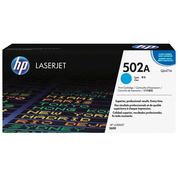 Hp 502A-Q6471A Mavi Orijinal Toner ürün görseli
