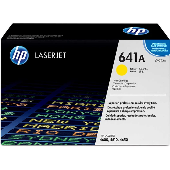 Hp 641A-C9722A Sarı Orijinal Toner ürün görseli