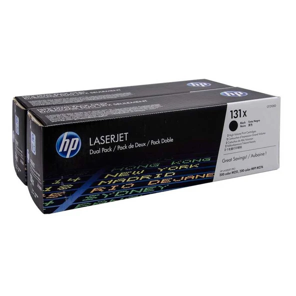 Hp 131X-CF210XD Siyah Yüksek Kapasiteli Orijinal Toner İkili Paket ürün görseli
