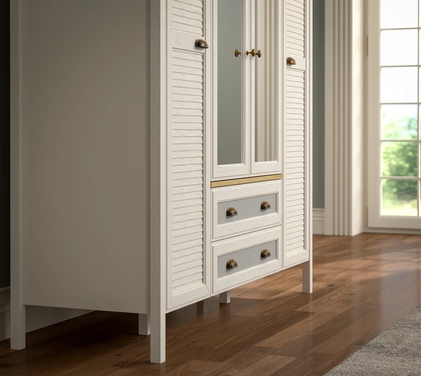 Hunerika Eniro Premium 4 kapak 2 çekmeceli Gardırop-Minifiks bağlantılı - aytaşı/legnano - 4