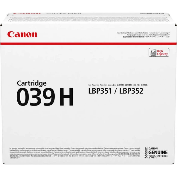 Canon CRG-039H-0288C001 Yüksek Kapasiteli Orijinal Toner ürün görseli