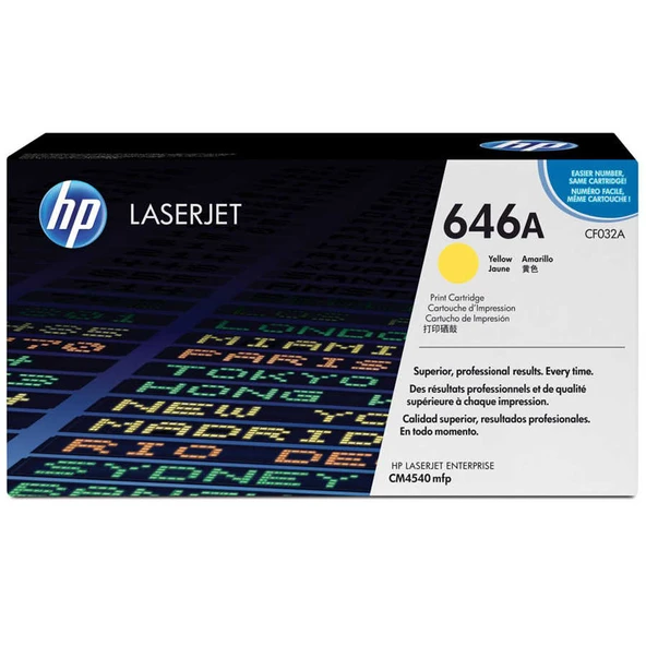 Hp 646A-CF032A Sarı Orijinal Toner ürün görseli
