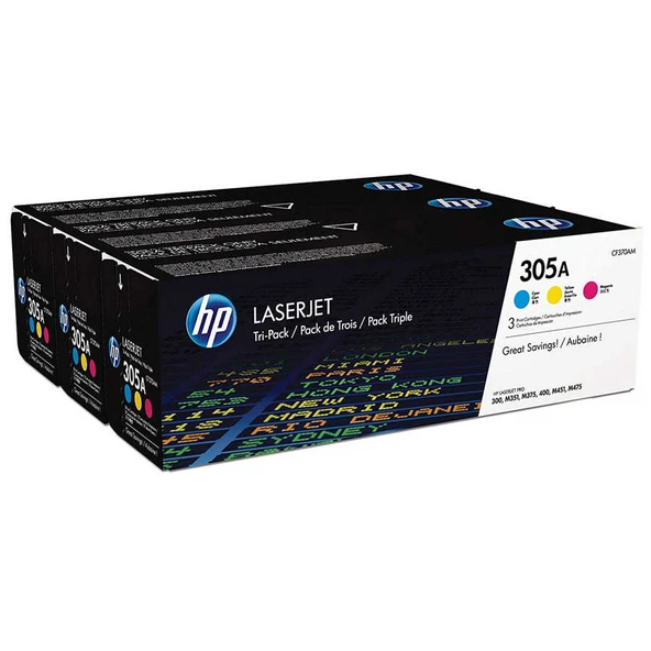Hp 305A-CF370AM Orijinal Renkli Toner Paketi ürün görseli