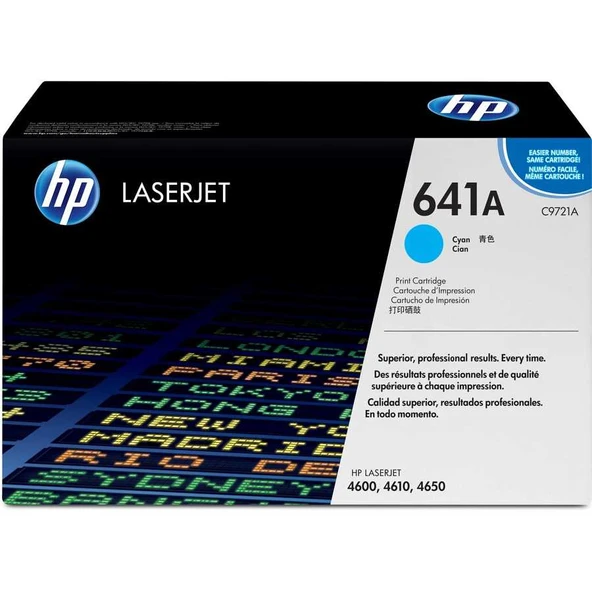 Hp 641A-C9721A Mavi Orijinal Toner - Resim 2
