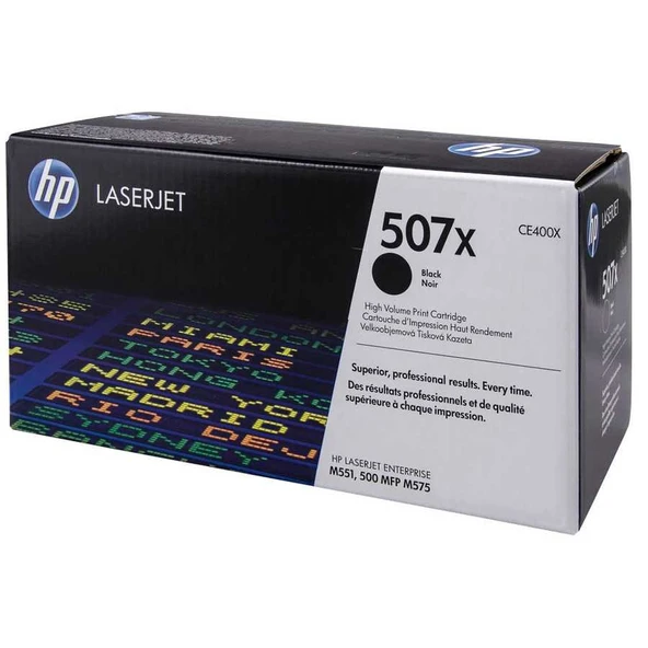 Hp 507X-CE400X Siyah Yüksek Kapasiteli Orijinal Toner ürün görseli
